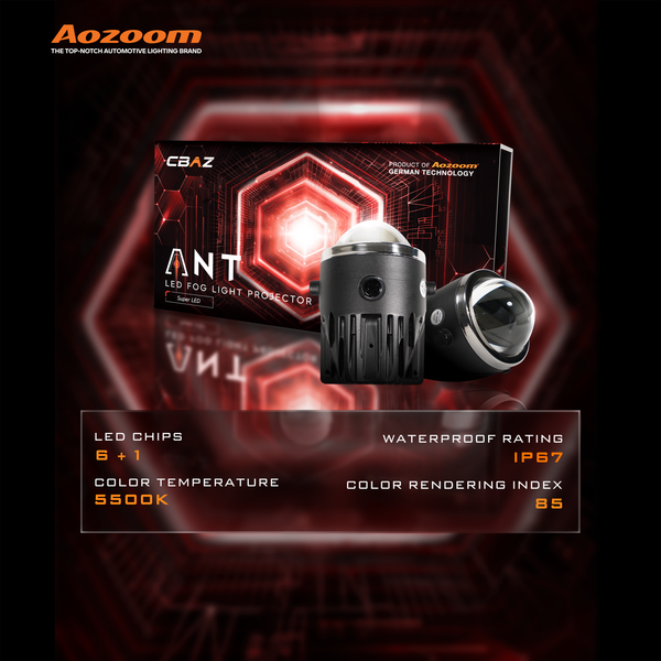 CBAZ ANT LED Fog Light Projector (Single Color Model)